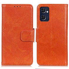 Funda de Cuero Cartera con Soporte Carcasa N05P para OnePlus Nord CE 2 5G Naranja