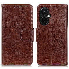 Funda de Cuero Cartera con Soporte Carcasa N05P para OnePlus Nord CE 3 5G Marron