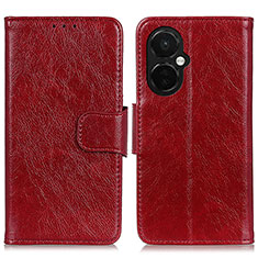 Funda de Cuero Cartera con Soporte Carcasa N05P para OnePlus Nord CE 3 5G Rojo