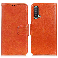 Funda de Cuero Cartera con Soporte Carcasa N05P para OnePlus Nord CE 5G Naranja