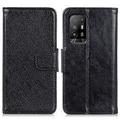 Funda de Cuero Cartera con Soporte Carcasa N05P para Oppo A94 5G Negro