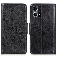 Funda de Cuero Cartera con Soporte Carcasa N05P para Oppo F21 Pro 4G Negro