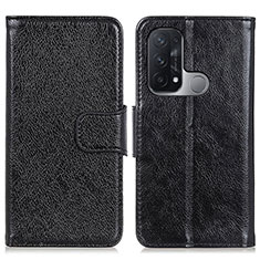 Funda de Cuero Cartera con Soporte Carcasa N05P para Oppo Reno5 A Negro