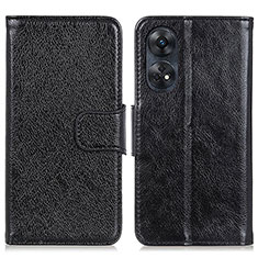 Funda de Cuero Cartera con Soporte Carcasa N05P para Oppo Reno8 T 4G Negro