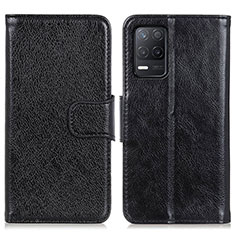 Funda de Cuero Cartera con Soporte Carcasa N05P para Realme 9 5G India Negro