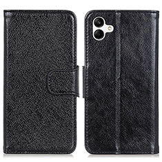 Funda de Cuero Cartera con Soporte Carcasa N05P para Samsung Galaxy A04 4G Negro