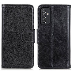 Funda de Cuero Cartera con Soporte Carcasa N05P para Samsung Galaxy A05s Negro