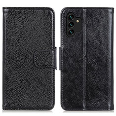 Funda de Cuero Cartera con Soporte Carcasa N05P para Samsung Galaxy A13 4G Negro