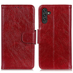 Funda de Cuero Cartera con Soporte Carcasa N05P para Samsung Galaxy A13 5G Rojo