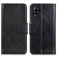 Funda de Cuero Cartera con Soporte Carcasa N05P para Samsung Galaxy A22 4G Negro