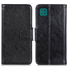 Funda de Cuero Cartera con Soporte Carcasa N05P para Samsung Galaxy A22 5G Negro