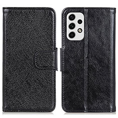 Funda de Cuero Cartera con Soporte Carcasa N05P para Samsung Galaxy A23 4G Negro