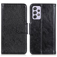 Funda de Cuero Cartera con Soporte Carcasa N05P para Samsung Galaxy A73 5G Negro