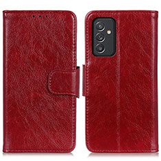 Funda de Cuero Cartera con Soporte Carcasa N05P para Samsung Galaxy A82 5G Rojo