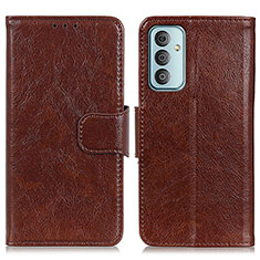 Funda de Cuero Cartera con Soporte Carcasa N05P para Samsung Galaxy F13 4G Marron