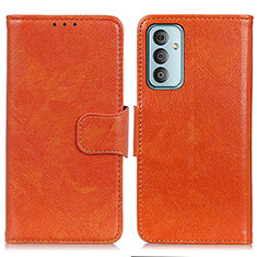 Funda de Cuero Cartera con Soporte Carcasa N05P para Samsung Galaxy F23 5G Naranja