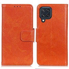 Funda de Cuero Cartera con Soporte Carcasa N05P para Samsung Galaxy M32 4G Naranja