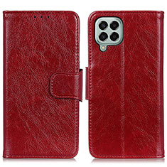 Funda de Cuero Cartera con Soporte Carcasa N05P para Samsung Galaxy M33 5G Rojo