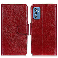 Funda de Cuero Cartera con Soporte Carcasa N05P para Samsung Galaxy M52 5G Rojo