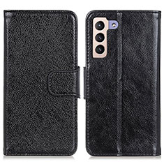 Funda de Cuero Cartera con Soporte Carcasa N05P para Samsung Galaxy S25 5G Negro