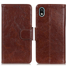 Funda de Cuero Cartera con Soporte Carcasa N05P para Sony Xperia Ace III SO-53C Marron