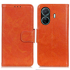 Funda de Cuero Cartera con Soporte Carcasa N05P para Vivo iQOO Z6 Pro 5G Naranja