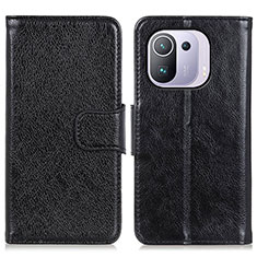 Funda de Cuero Cartera con Soporte Carcasa N05P para Xiaomi Mi 11 Pro 5G Negro