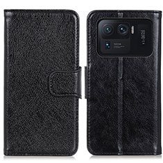 Funda de Cuero Cartera con Soporte Carcasa N05P para Xiaomi Mi 11 Ultra 5G Negro