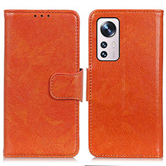 Funda de Cuero Cartera con Soporte Carcasa N05P para Xiaomi Mi 12 Lite 5G Naranja