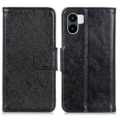 Funda de Cuero Cartera con Soporte Carcasa N05P para Xiaomi Poco C51 Negro