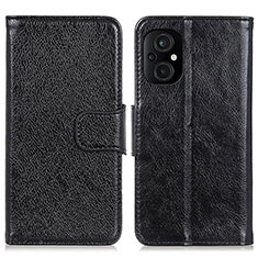 Funda de Cuero Cartera con Soporte Carcasa N05P para Xiaomi Poco M5 4G Negro