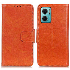 Funda de Cuero Cartera con Soporte Carcasa N05P para Xiaomi Redmi 10 5G Naranja