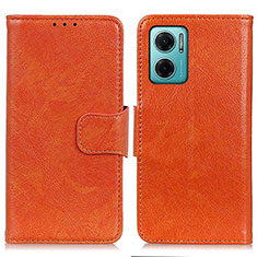 Funda de Cuero Cartera con Soporte Carcasa N05P para Xiaomi Redmi 10 Prime Plus 5G Naranja