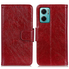 Funda de Cuero Cartera con Soporte Carcasa N05P para Xiaomi Redmi 11 Prime 5G Rojo