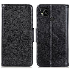 Funda de Cuero Cartera con Soporte Carcasa N05P para Xiaomi Redmi 9 Activ Negro