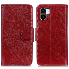 Funda de Cuero Cartera con Soporte Carcasa N05P para Xiaomi Redmi A2 Plus Rojo