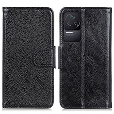 Funda de Cuero Cartera con Soporte Carcasa N05P para Xiaomi Redmi K50 5G Negro