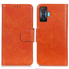 Funda de Cuero Cartera con Soporte Carcasa N05P para Xiaomi Redmi K50 Gaming AMG F1 5G Naranja