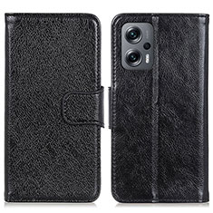 Funda de Cuero Cartera con Soporte Carcasa N05P para Xiaomi Redmi K50i 5G Negro