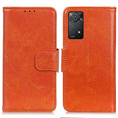 Funda de Cuero Cartera con Soporte Carcasa N05P para Xiaomi Redmi Note 12 Pro 4G Naranja