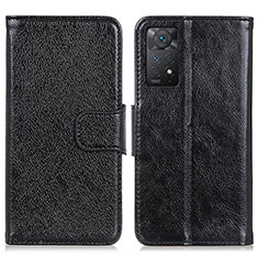 Funda de Cuero Cartera con Soporte Carcasa N05P para Xiaomi Redmi Note 12 Pro 4G Negro