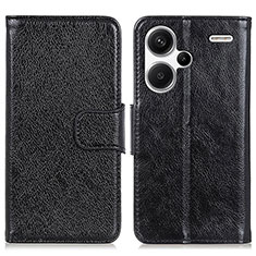 Funda de Cuero Cartera con Soporte Carcasa N05P para Xiaomi Redmi Note 13 Pro+ Plus 5G Negro