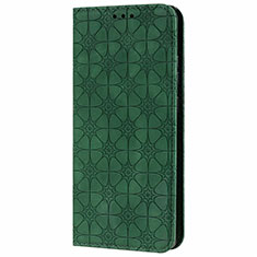 Funda de Cuero Cartera con Soporte Carcasa N06 para Samsung Galaxy Note 20 5G Verde Noche