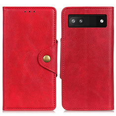 Funda de Cuero Cartera con Soporte Carcasa N06P para Google Pixel 7a 5G Rojo