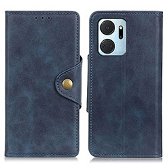 Funda de Cuero Cartera con Soporte Carcasa N06P para Huawei Honor X7a Azul