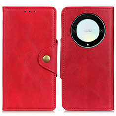 Funda de Cuero Cartera con Soporte Carcasa N06P para Huawei Honor X9a 5G Rojo