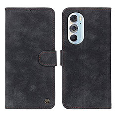 Funda de Cuero Cartera con Soporte Carcasa N06P para Motorola Moto Edge X30 5G Negro