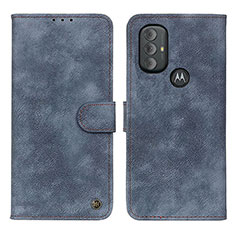 Funda de Cuero Cartera con Soporte Carcasa N06P para Motorola Moto G Play (2023) Azul