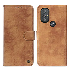 Funda de Cuero Cartera con Soporte Carcasa N06P para Motorola Moto G Play (2023) Marron