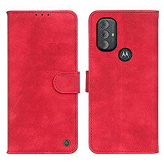 Funda de Cuero Cartera con Soporte Carcasa N06P para Motorola Moto G Play (2023) Rojo